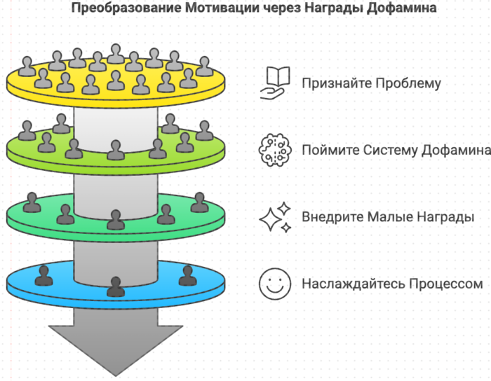 Преобразование мотивации через награды дофамина